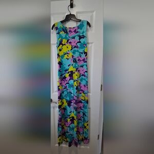 Iman Colorful Abstract Maxi Dress